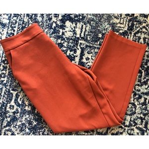 Orange cropped dress pants F21 small